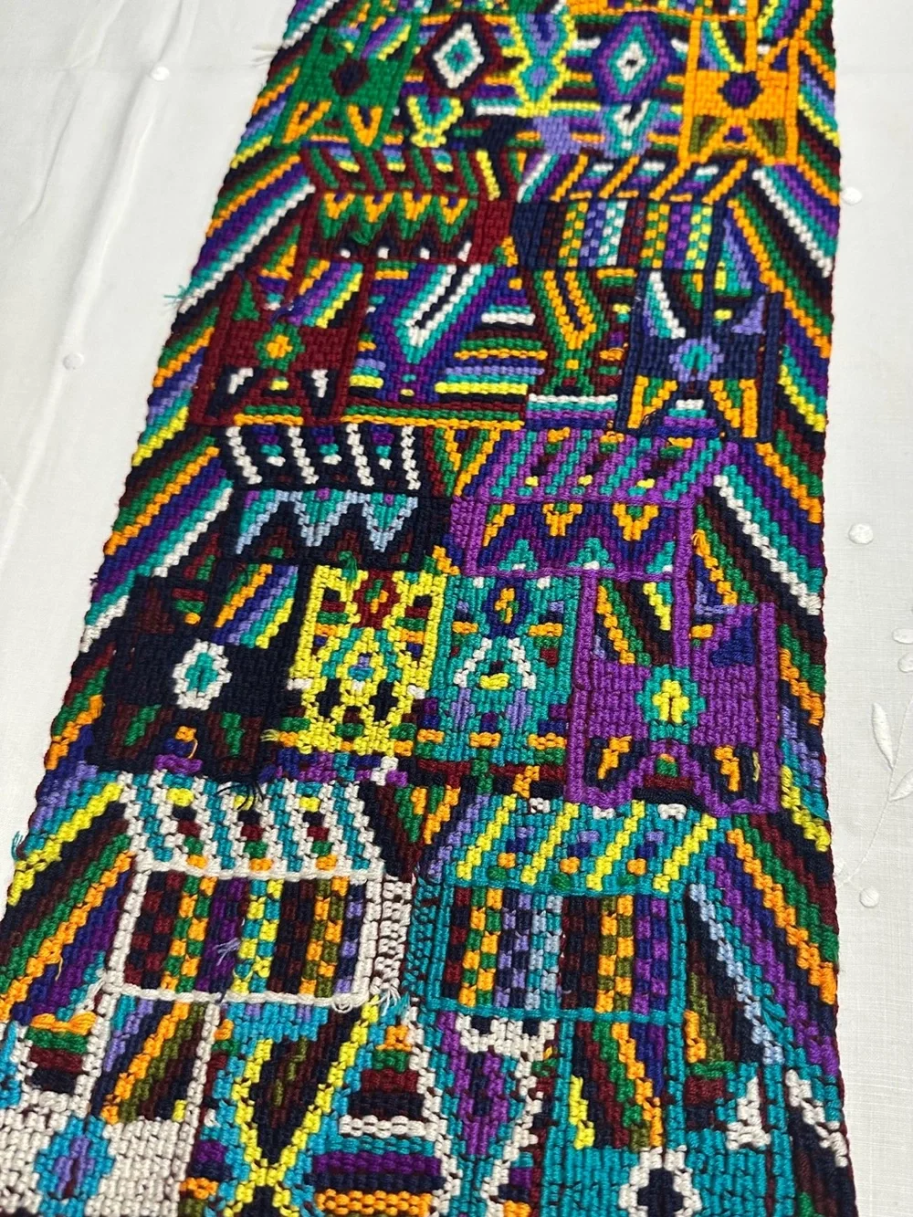 Handwoven Guatemalan Faja / Traditional Maya Belt – Ceremonial Textile Art
